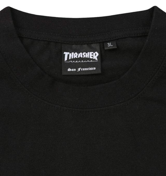 大きいサイズ THRASHER Diamond Logo 長袖 Tシャツ ブラック 3L 4L 5L 6L 8L/1278-5655-2-79