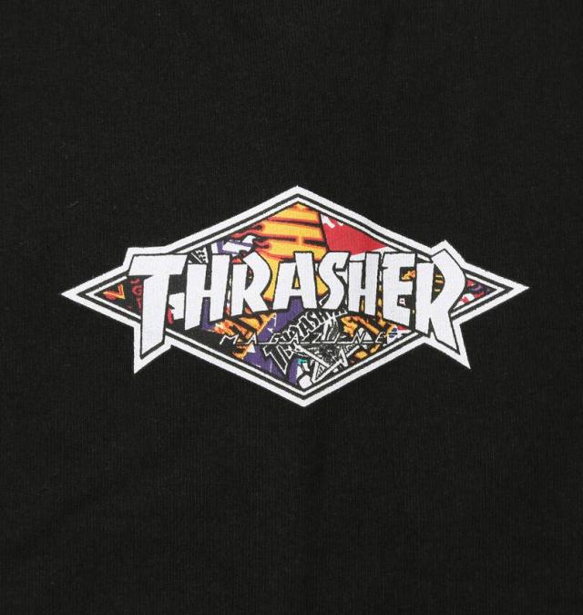 大きいサイズ THRASHER Diamond Logo 長袖 Tシャツ ブラック 3L 4L 5L 6L 8L/1278-5655-2-79