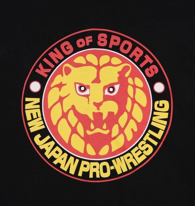 大きいサイズ 新日本プロレス ライオンマーク フルジップパーカー ブラック 3L 4L 5L 6L 8L/1278-5670-1-79