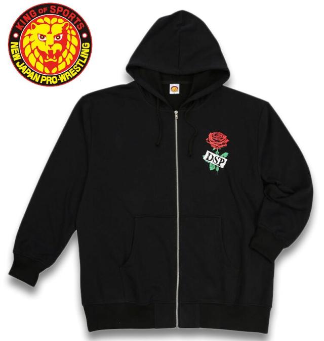大きいサイズ 新日本プロレス エル・デスペラード 「LA LUCHA ES LA VIDA」 フルジップパーカー ブラック 3L 4L 5L 6L 8L/1278-5671-1-79