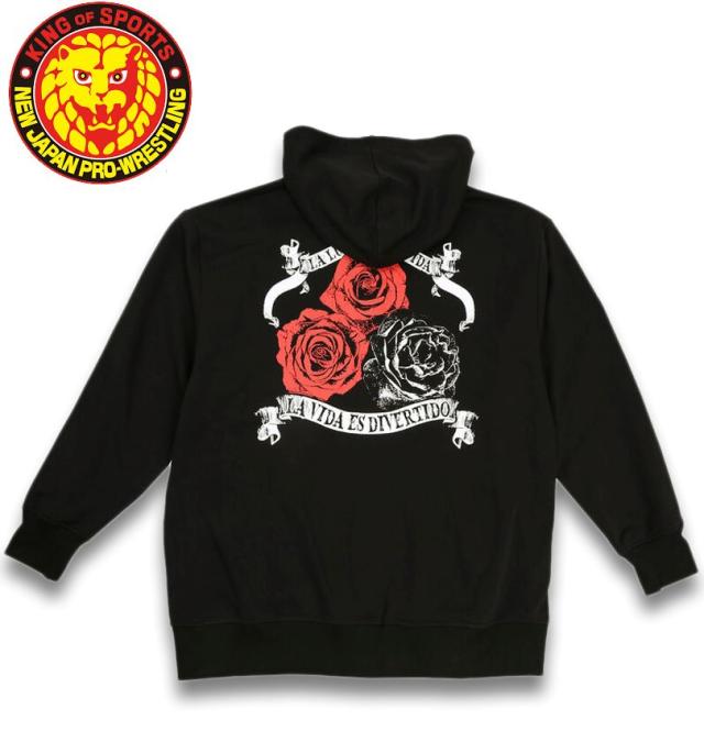 大きいサイズ 新日本プロレス エル・デスペラード 「LA LUCHA ES LA VIDA」 フルジップパーカー ブラック 3L 4L 5L 6L 8L/1278-5671-1-79