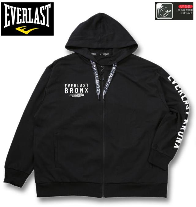 大きいサイズ EVERLAST TC ダンボール ジャケット パーカー ブラック 3L 4L 5L 6L/1278-5687-2-79