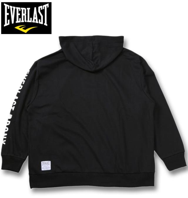 大きいサイズ EVERLAST TC ダンボール ジャケット パーカー ブラック 3L 4L 5L 6L/1278-5687-2-79