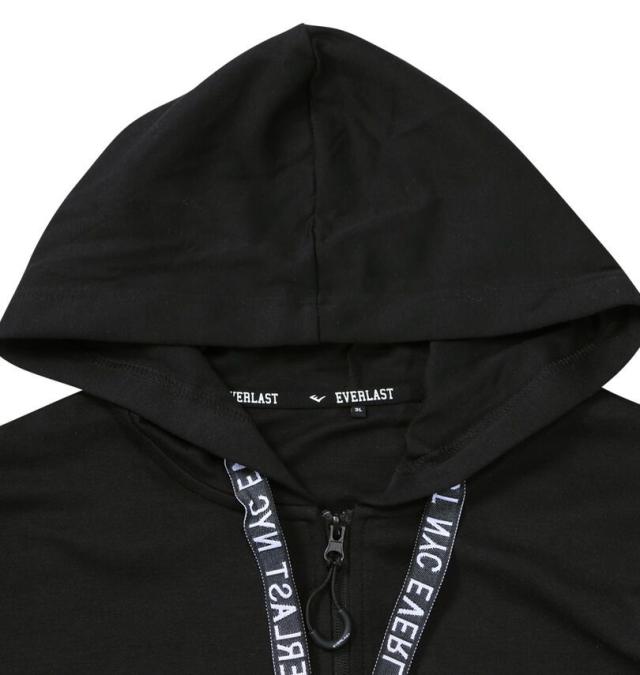 大きいサイズ EVERLAST TC ダンボール ジャケット パーカー ブラック 3L 4L 5L 6L/1278-5687-2-79