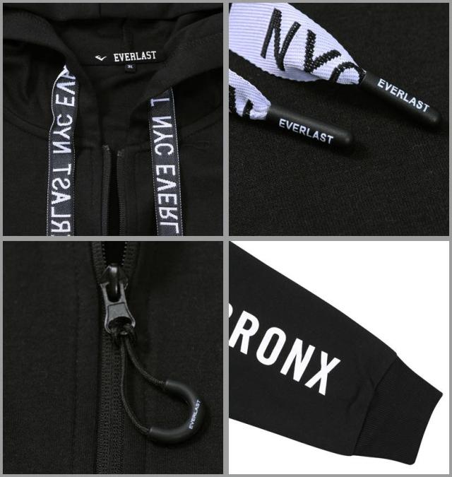 大きいサイズ EVERLAST TC ダンボール ジャケット パーカー ブラック 3L 4L 5L 6L/1278-5687-2-79