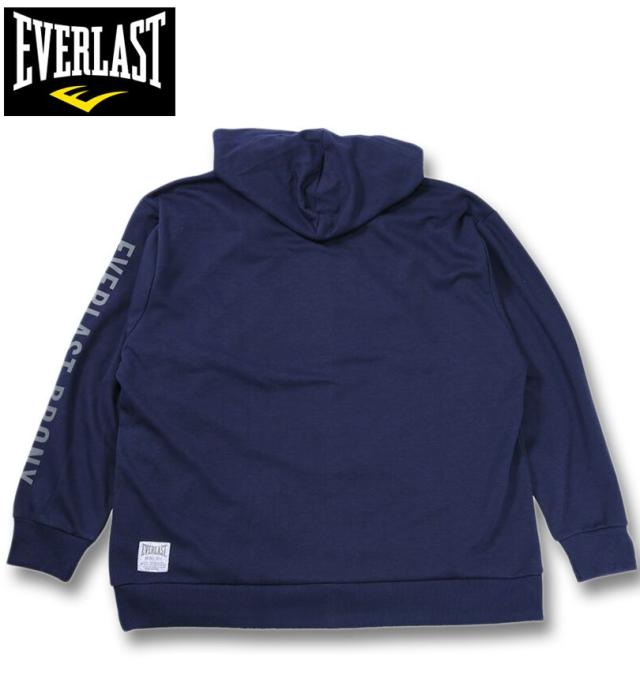 大きいサイズ EVERLAST TC ダンボール ジャケット パーカー ネイビー 3L 4L 5L 6L/1278-5687-4-79