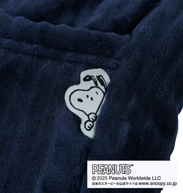大きいサイズ PEANUTS スヌーピー ふわもこ 半纏 はんてん ネイビー 3L 5L 7L/1279-5302-2-79