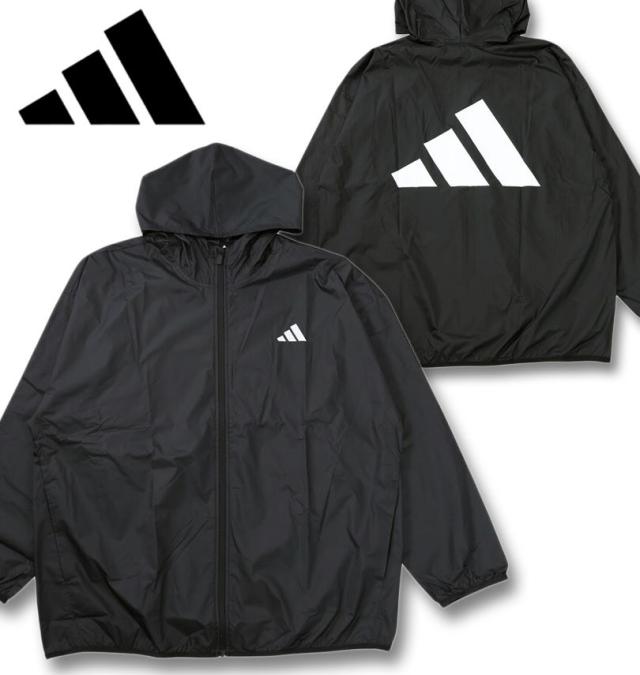 大きいサイズ adidas アディダス ESS BL ウーブンジャケット ウインドブレーカー ブラック 4XL 5XL/1243-5315-2-80