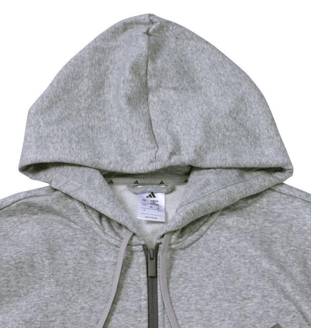 大きいサイズ adidas アディダス ESS HLD FZ スウェット フーディ パーカー ミディアムグレーヘザー 4XL 5XL/1248-5304-1-80