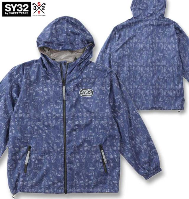 大きいサイズ SY32 by SWEET YEARS ゴルフ リバーシブル ウインドジャケット グレー 3L 4L 5L 6L/1273-3345-1-280