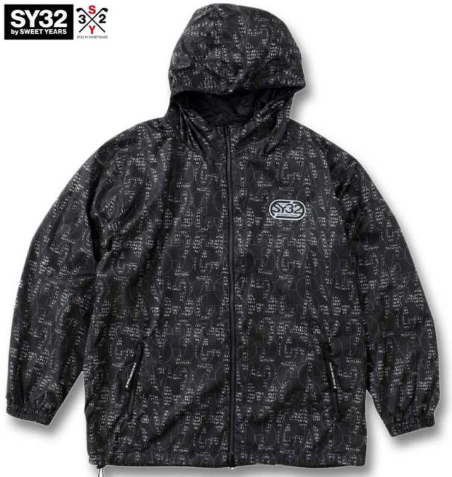 大きいサイズ SY32 by SWEET YEARS ゴルフ リバーシブル ウインドジャケット ブラック 3L 4L 5L 6L/1273-3345-2-280