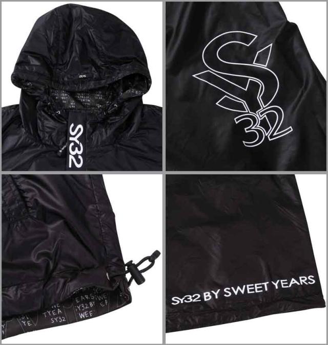 大きいサイズ SY32 by SWEET YEARS ゴルフ リバーシブル ウインドジャケット ブラック 3L 4L 5L 6L/1273-3345-2-280