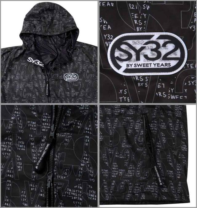 大きいサイズ SY32 by SWEET YEARS ゴルフ リバーシブル ウインドジャケット ブラック 3L 4L 5L 6L/1273-3345-2-280