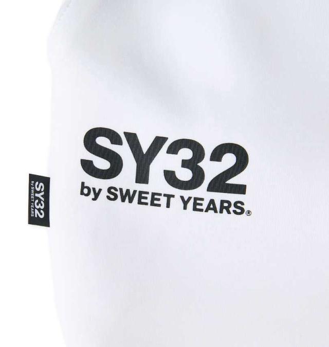大きいサイズ SY32 by SWEET YEARS ダブルニット エンボスカモ シールドロゴパンツ ホワイト×ブラック 3L 4L 5L 6L/1274-3315-1-180