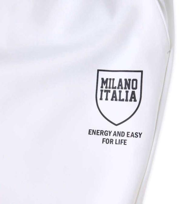 大きいサイズ SY32 by SWEET YEARS ダブルニット エンボスカモ シールドロゴパンツ ホワイト×ブラック 3L 4L 5L 6L/1274-3315-1-180