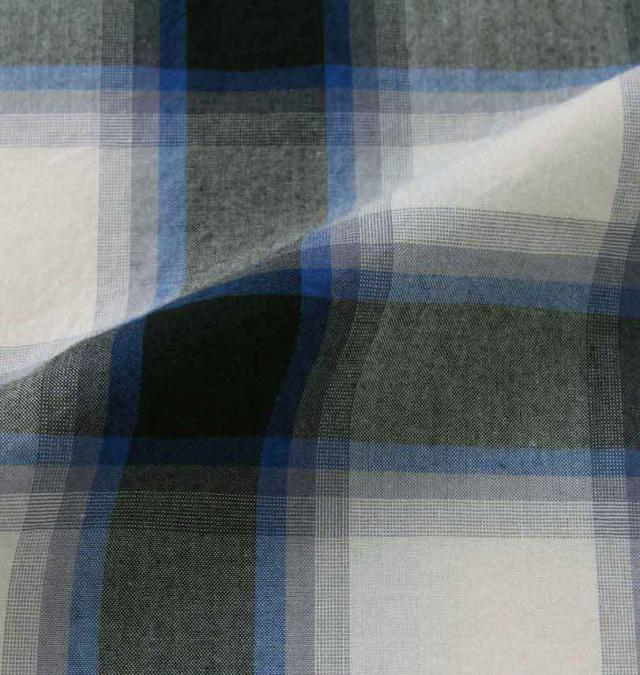 大きいサイズ Coleman 先染めチェック半袖シャツ ブルー 3L 4L 5L 6L 7L 8L/1277-3240-2-80