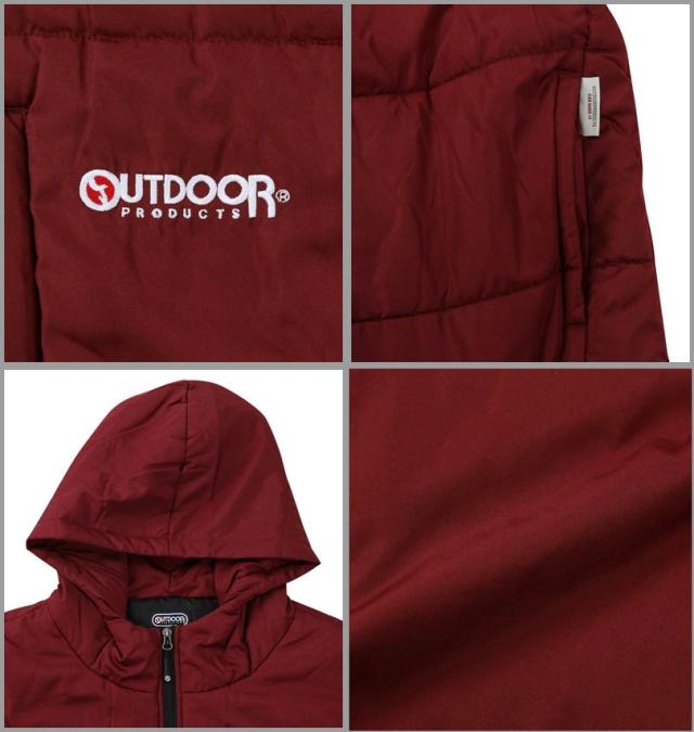 大きいサイズ OUTDOOR PRODUCTS デュスポ 中綿 キルトジャケット レッド 3L 4L 5L 6L/1253-5321-1-81