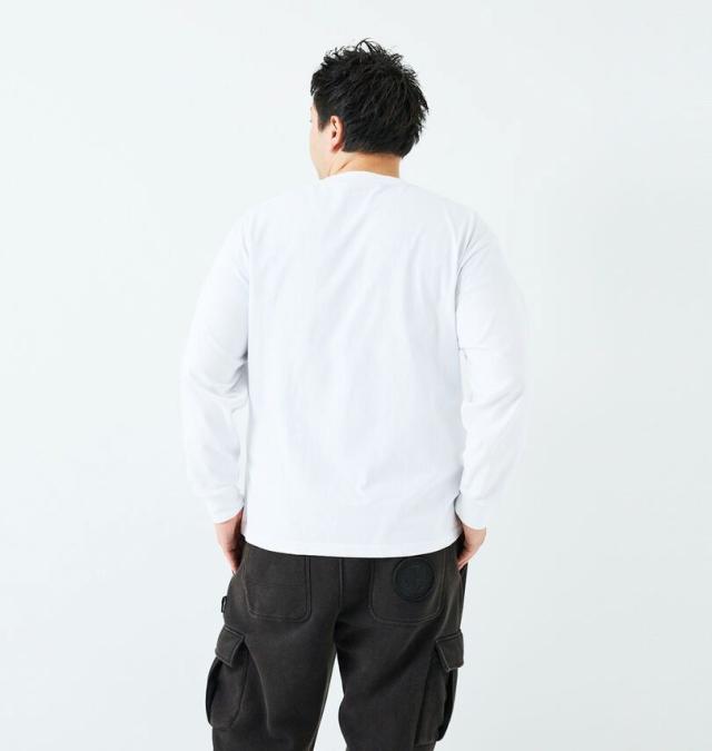 大きいサイズ DCSHOES 25 DESERT CAMO BIGSTAR 長袖 Tシャツ ホワイト 3L 4L 5L 6L/1278-5315-1-81