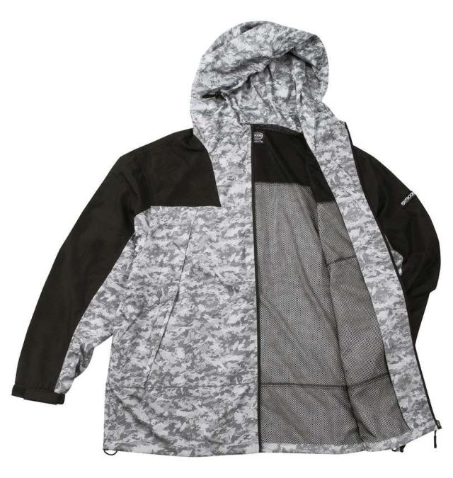 大きいサイズ OUTDOOR PRODUCTS フルダルタフタ 裏フィルム+裏メッシュ ジャケット グレーカモ 7L 8L/1253-4300-1-83