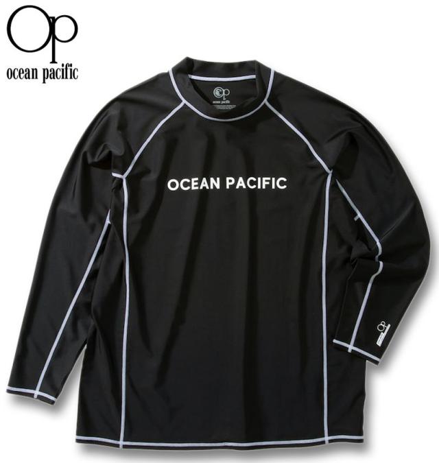 大きいサイズ OCEAN PACIFIC 長袖 ラッシュガード ブラック 3L 4L 5L 6L 8L/1278-5280-2-85