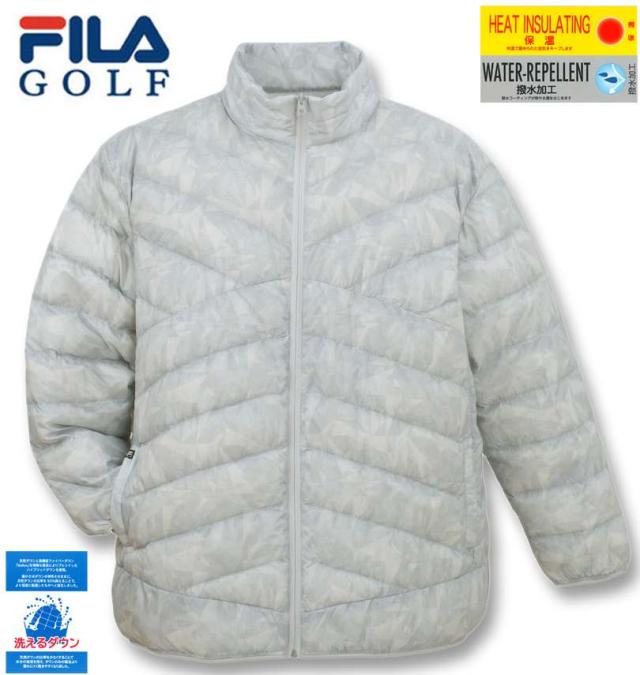 大きいサイズ FILA GOLF ハイブリット ダウン ブルゾン ライトグレー 3L 4L 5L 6L/1273-4322-1-188