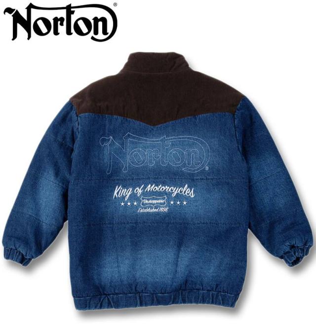 大きいサイズ Norton ノートン デニム 中綿 ジャケット サンドネイビー 3L 4L 5L 6L/1273-5355-1-288