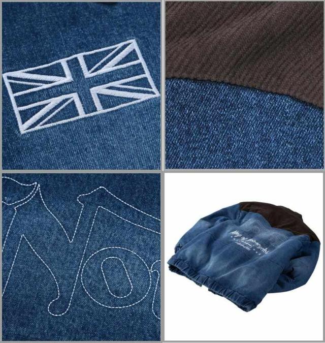 大きいサイズ Norton ノートン デニム 中綿 ジャケット サンドネイビー