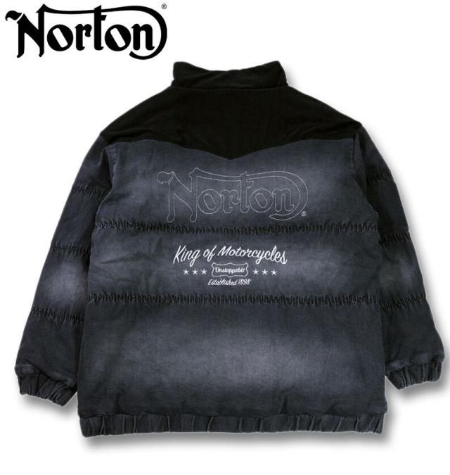 大きいサイズ Norton ノートン デニム 中綿 ジャケット サンドブラック 3L 4L 5L 6L/1273-5355-2-288