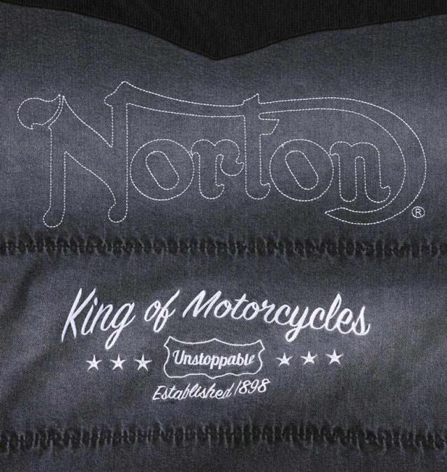 大きいサイズ Norton ノートン デニム 中綿 ジャケット サンドブラック 3L 4L 5L 6L/1273-5355-2-288