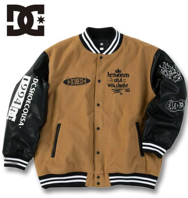 大きいサイズ DCSHOES 25 VARSITY ジャケット ベージュ 3L 4L 5L 6L/1273-5365-1-288