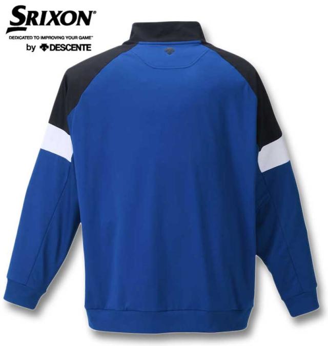 大きいサイズ SRIXON 【松山プロ共同開発】ハーフジップ ハイブリッドプルオーバー ブルー 3L 4L 5L 6L/1278-3311-1-188