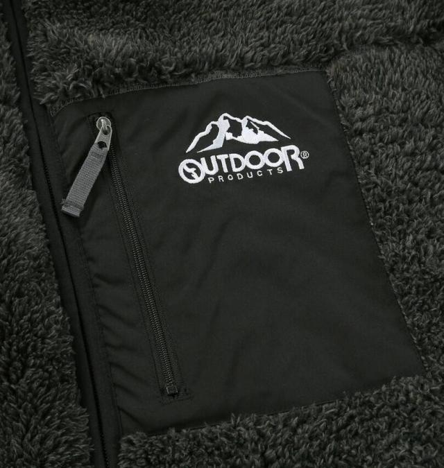 大きいサイズ OUTDOOR PRODUCTS 裏メッシュ ボア フリース ジャケット グレー 3L 4L 5L 6L/1253-5324-1-89