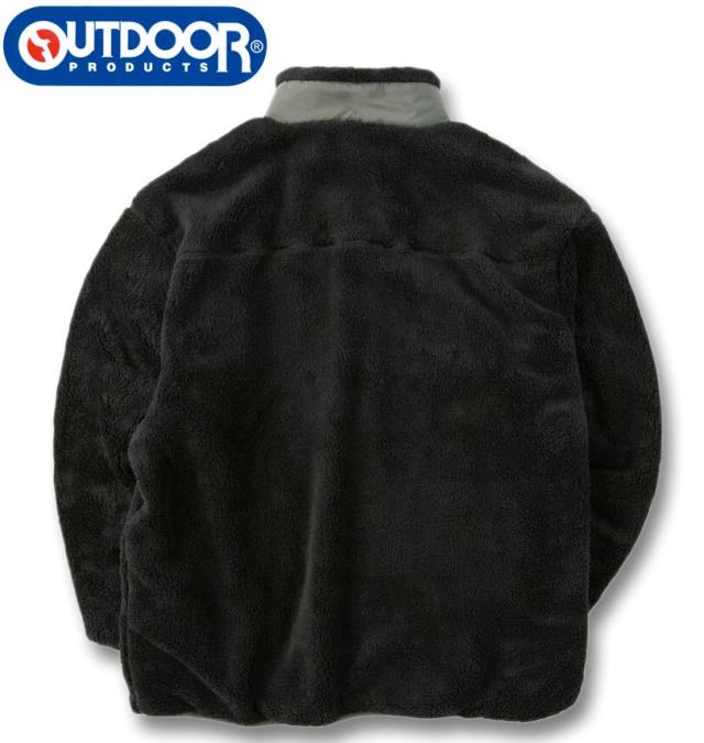 大きいサイズ OUTDOOR PRODUCTS 裏メッシュ ボア フリース ジャケット ブラック 3L 4L 5L 6L/1253-5324-2-89