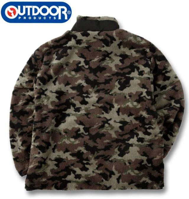 大きいサイズ OUTDOOR PRODUCTS 裏メッシュ ボア フリース ジャケット カーキ系 3L 4L 5L 6L/1253-5325-2-89