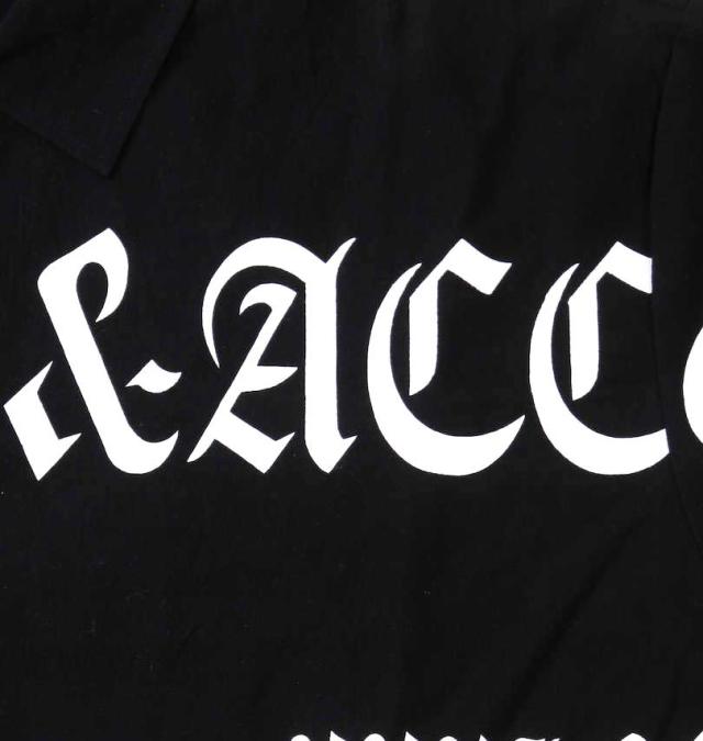 大きいサイズ in the attic ランダムロゴ半袖シャツ ブラック 3L 4L 5L 6L/1257-3200-2-89