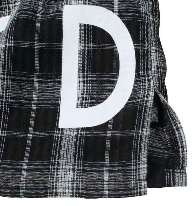 大きいサイズ in the attic ロゴプリント 半袖 シャツ ブラックチェック 3L 4L 5L 6L/1257-4200-1-89