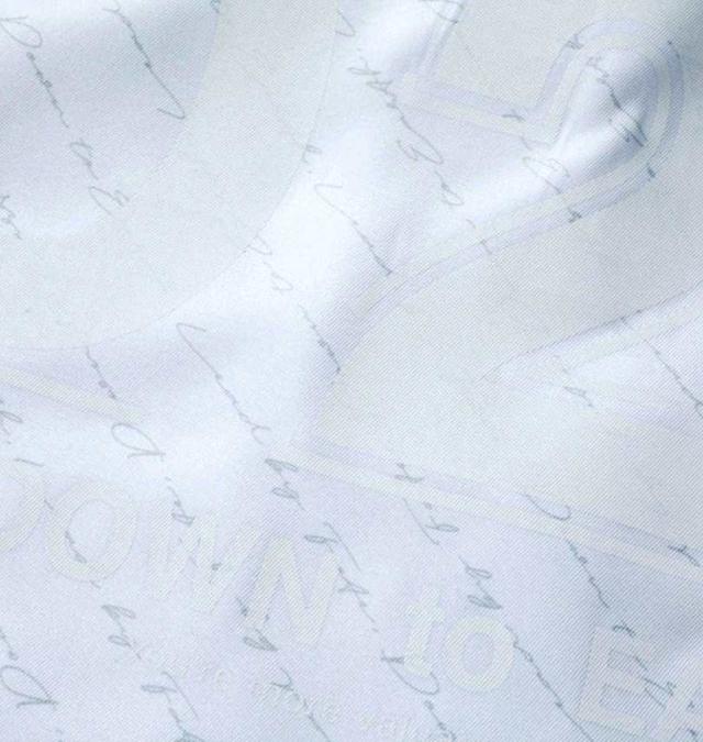 大きいサイズ in the attic 総柄 バイアスプリント 長袖シャツ ホワイト 3L 4L 5L 6L/1257-4330-1-89