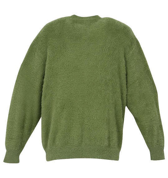 大きいサイズ Timely Warning シャギーVカーディガン ライム 3L 4L 5L 6L/1258-2380-1-89