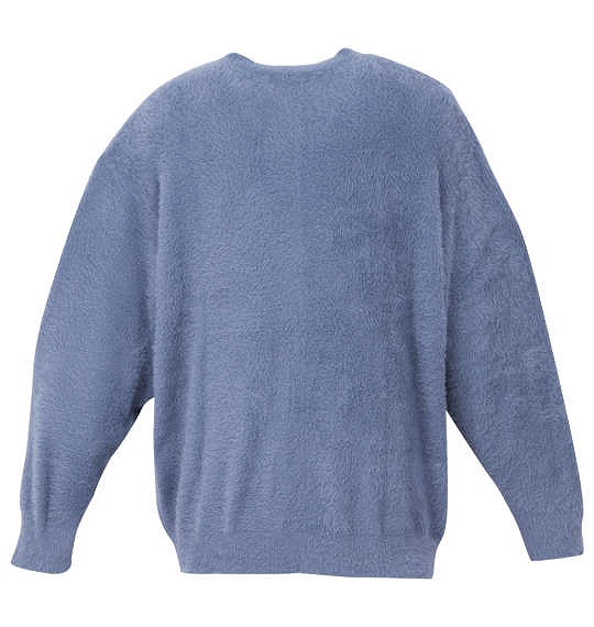 大きいサイズ Timely Warning シャギーVカーディガン ブルーグレー 3L 4L 5L 6L/1258-2380-3-89