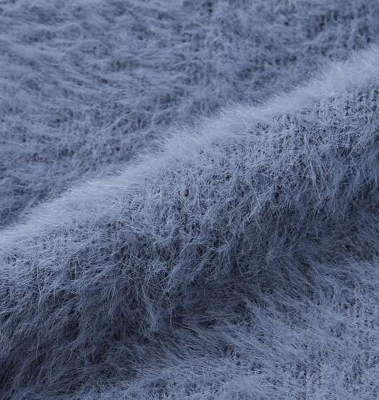 大きいサイズ Timely Warning シャギーVカーディガン ブルーグレー 3L 4L 5L 6L/1258-2380-3-89