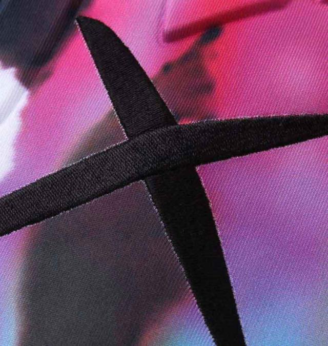 大きいサイズ FUNKY PANDA by in the attic タイダイ柄エンボス半袖Tシャツ ホワイト 3L 4L 5L 6L/1258-3223-1-89