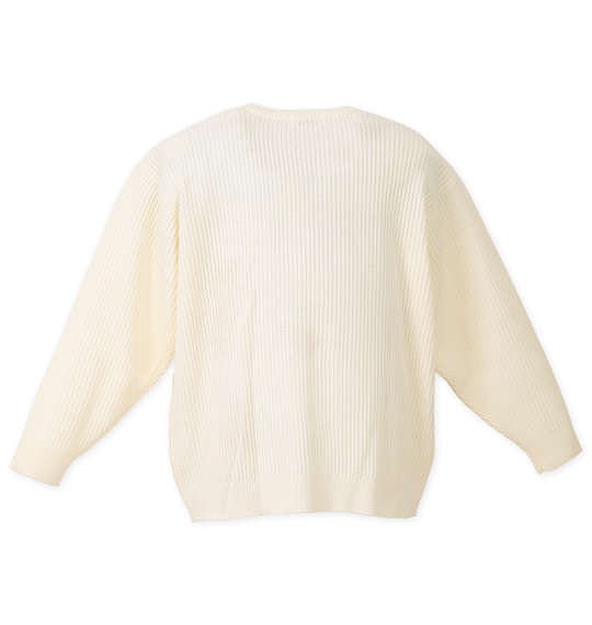 大きいサイズ Timely Warning ミニケーブル クルーネックセーター オフホワイト 3L 4L 5L 6L/1258-3355-1-89