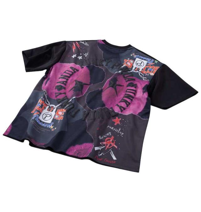 大きいサイズ FUNKY PANDA by in the attic イタズラカレッジロゴ 半袖 Tシャツ ブラック 3L 4L 5L 6L/1258-4200-2-89