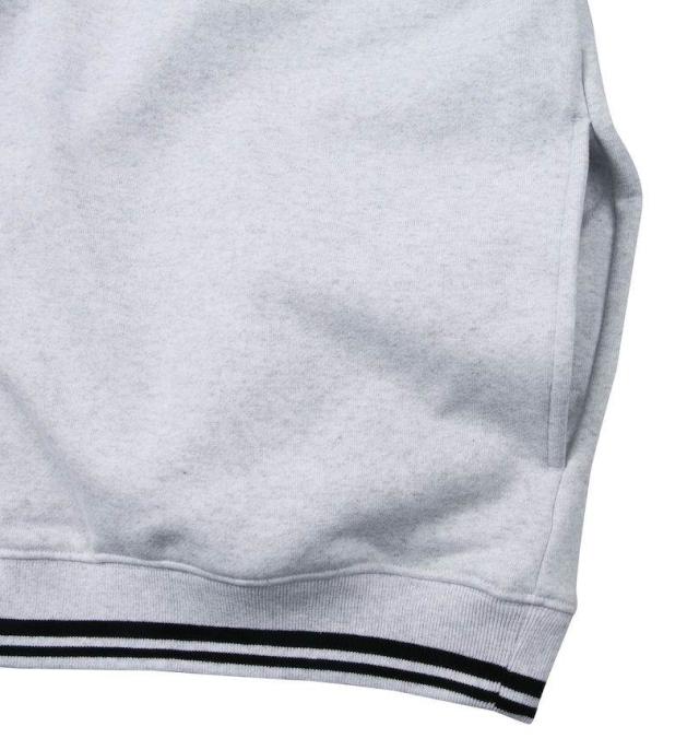 大きいサイズ SEQUENZ 90sフレバ ハーフジップ スウェット アッシュグレー 3L 4L 5L 6L/1258-4341-1-89