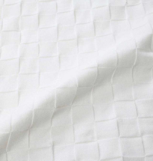 大きいサイズ GLADIATE 刺繍 ブロックジャガード 長袖 Vネック Tシャツ ホワイト 3L 4L 5L 6L/1258-4360-1-89