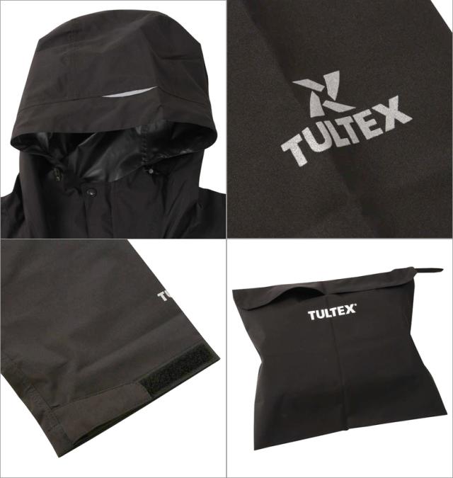 大きいサイズ TULTEX レインコート ブラック 4L 5L 6L 7L 8L/1273-1321-2-89