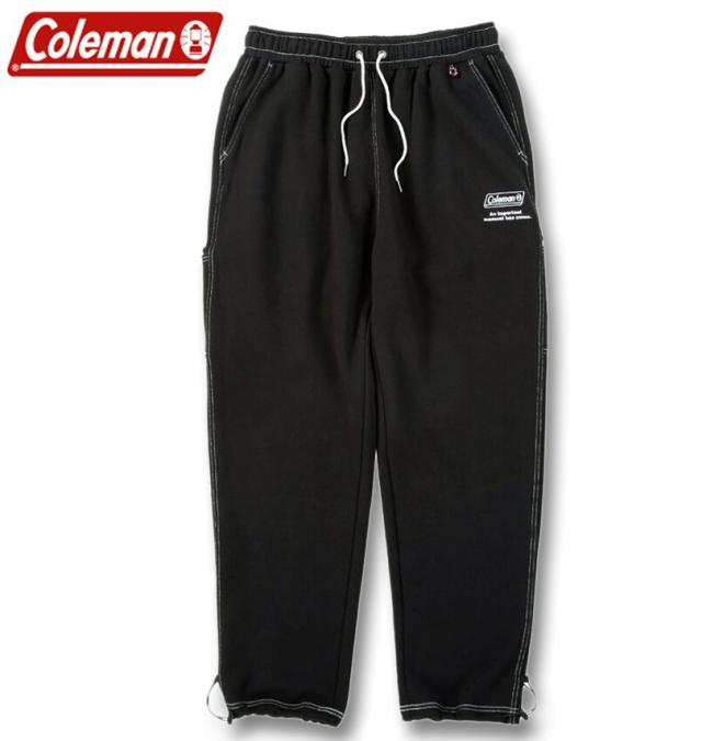 大きいサイズ Coleman 裏起毛 スウェット ペインターパンツ ブラック 3L 4L 5L 6L 8L/1274-5303-2-89