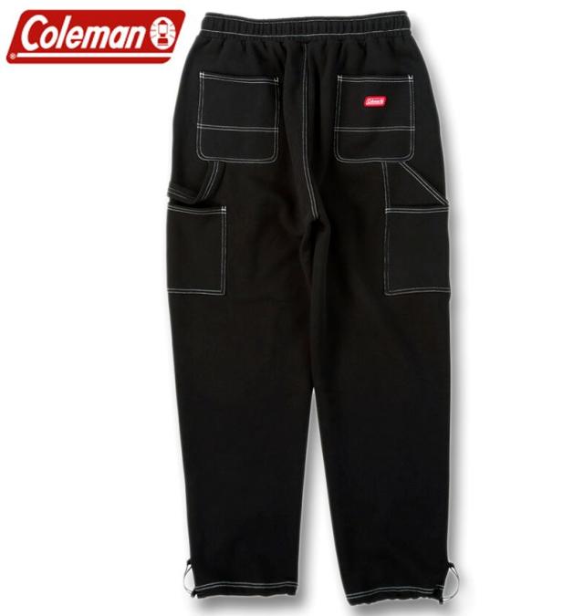 大きいサイズ Coleman 裏起毛 スウェット ペインターパンツ ブラック 3L 4L 5L 6L 8L/1274-5303-2-89