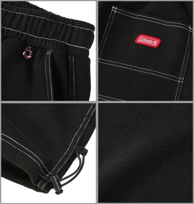 大きいサイズ Coleman 裏起毛 スウェット ペインターパンツ ブラック 3L 4L 5L 6L 8L/1274-5303-2-89