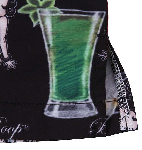 大きいサイズ BETTY BOOP 接触冷感オープンカラー半袖シャツ ブラック 3L 4L 5L 6L 8L/1277-3220-1-89